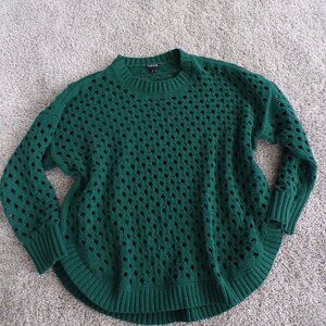 Torrid green popover sweater 0/L
